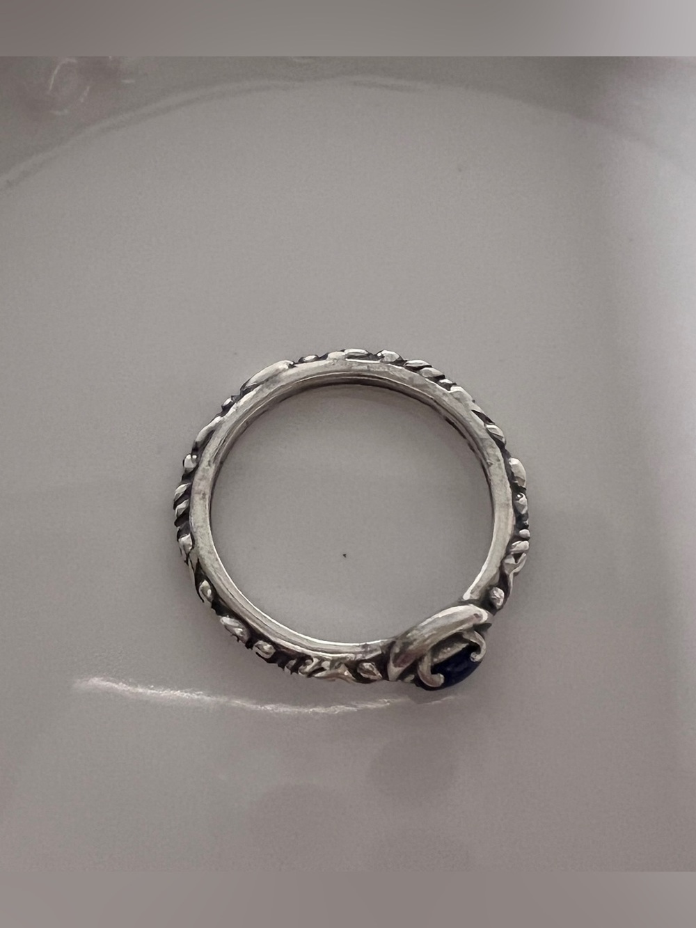Carolyn Pollack Southwestern Sterling Silver Lapis Gemstone Ring size 9.25 - Picture 5 of 7